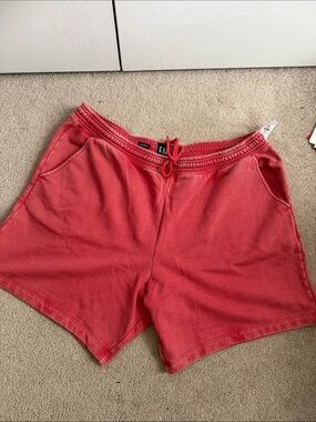 GAP Coral-Red Drawstring Athletic Shorts
